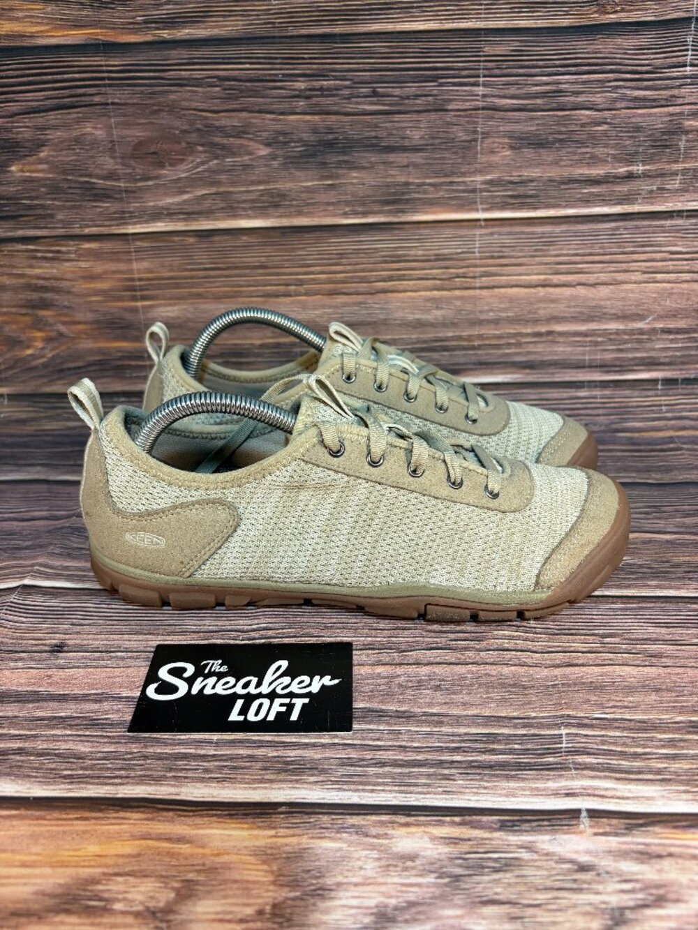 Keen Women's Hush Knit CNX Beige Knit Lace Up Shoes Size 10